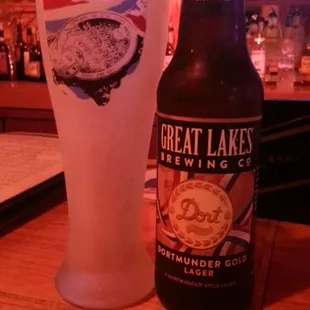Great Lakes brewery, Dortmunder gold lager...cool lager taste