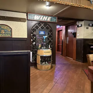 the entrance to the restaurant