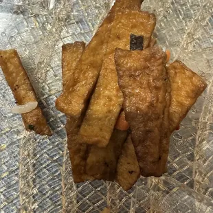 Tofu or black mushrooms?