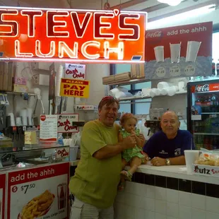 Three generations of our family have been going to Steve&apos;s Lunch. Family favorite!