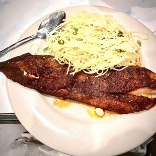 Blackened fresh snapper