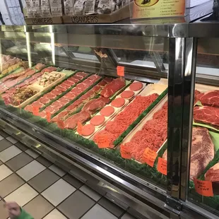 a variety of meats