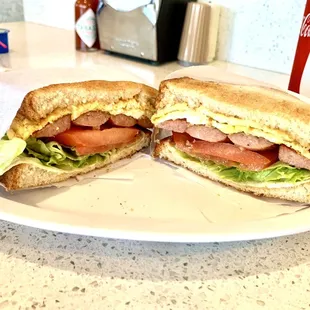 Polish Sausage Breakfast sandwich.