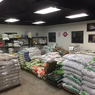 Just some of the feed supplies at corner feed in rd 426 oakhurst