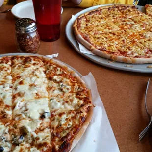 One vege and one pepperoni