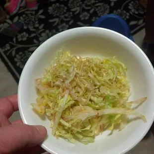 Thanks a lot for this appetizing salad from Steve's Pizza. GROSS!