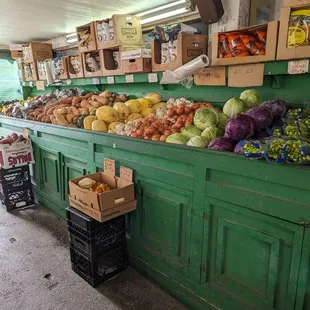 a fruit and vegetable stand
