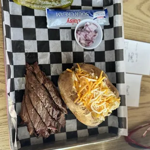 Loaded Baked Potato with brisket