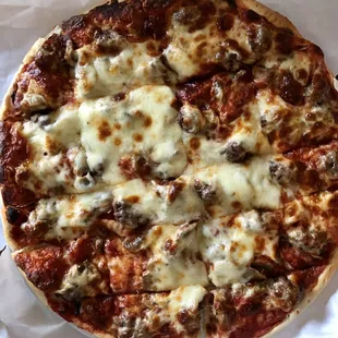 Hamburger and mushroom