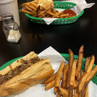 Shared a cheese steak meal yummy