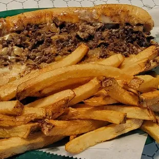 Cheesesteak and Fries