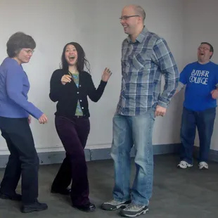Students in an improv class at Stevie Ray's School of Improv