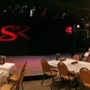 empty tables and chairs