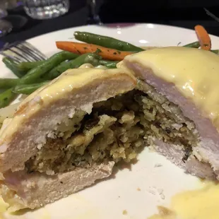 Wild rice stuffed chicken is delicious!