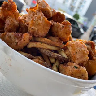 Popcorn Shrimp with Fries