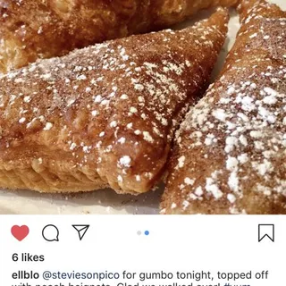 Peach beignets