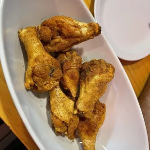 Dry rub Buffalo wings.