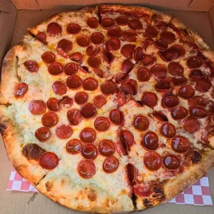 Half white sauce/Half red sauce pepperoni