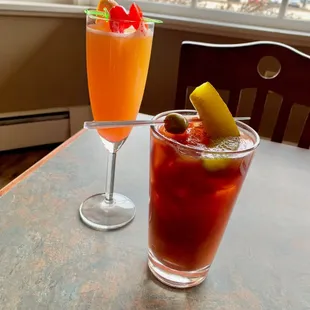 Bloody Mary and Mimosa