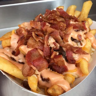 Stewart fries-Animal w/bacon