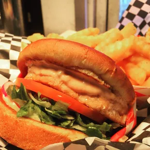 Wild-caught Alaskan salmon burger. #fishfriday #TGIFF. Lol!