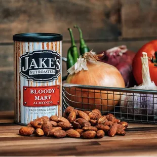 Our Bloody Mary seasoned almonds will have you dreaming of brunch on a Sunday morning after a long day of bbq and fun on the lake!