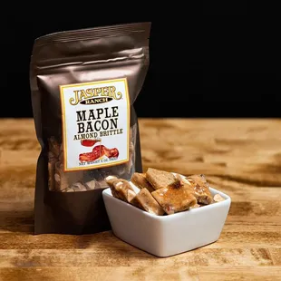 NEW: Maple Bacon Almond Brittle 
Satisfy your sweet tooth and bacon tooth at the same time!