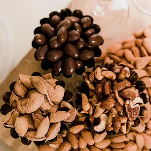 Offering natural almonds, in-shell almonds, mixed nuts, and chocolate-covered almonds... to name a few!