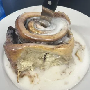$9.99 cinnamon roll....worth every bit of the price