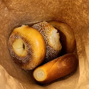 a bag of bagels