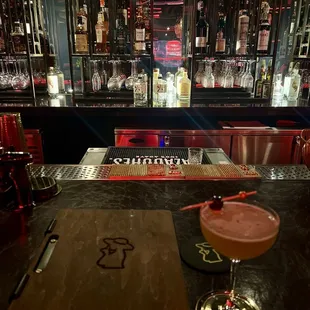a cocktail on the bar