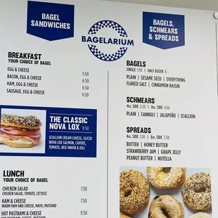 bagel sandwiches and specials