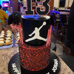 Custom Jordan Cake! Not only esthetically pleasing but very good too!