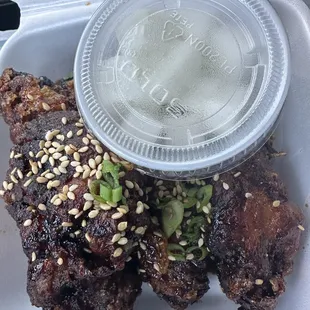 Korean fried wings with gochujang honey