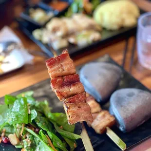 Pork belly skewer
