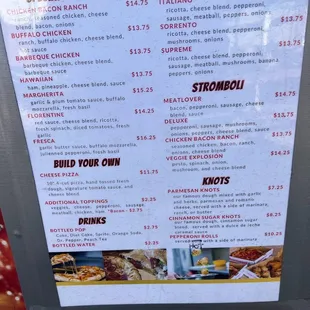 a menu for a restaurant