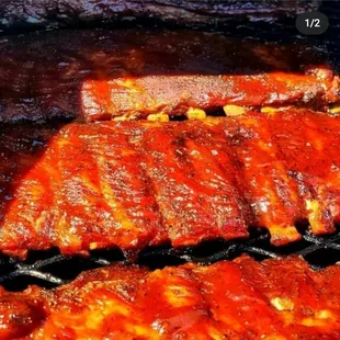 White oak smoked ribs