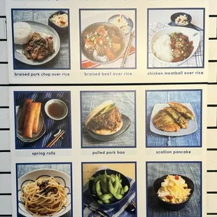 Menu pictures