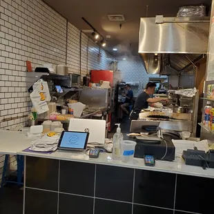 a man working in a kitchen