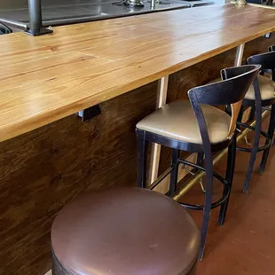 Bar seating.