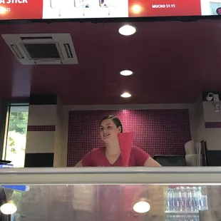 That's angel. The person that helped us. she was very friendly and accommodating.