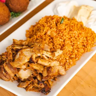 Chicken Shawarma Plate with Burgul