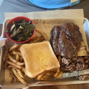 2 meats chopped brisket and ribs