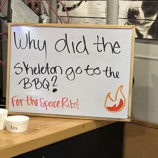 a sign that says why did the bbq?