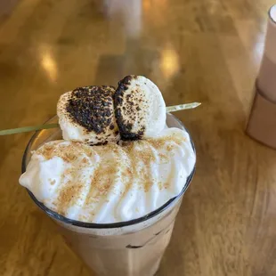 Happy camper with oat milk