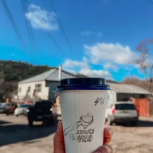 Sticks coffee with a view!