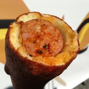 Italian sausage corn dog