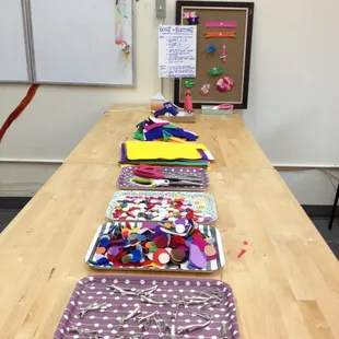 Hair clip making workshop.