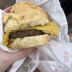Biscuit breakfast sandwich