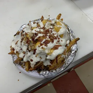 Chicken bacon ranch fries